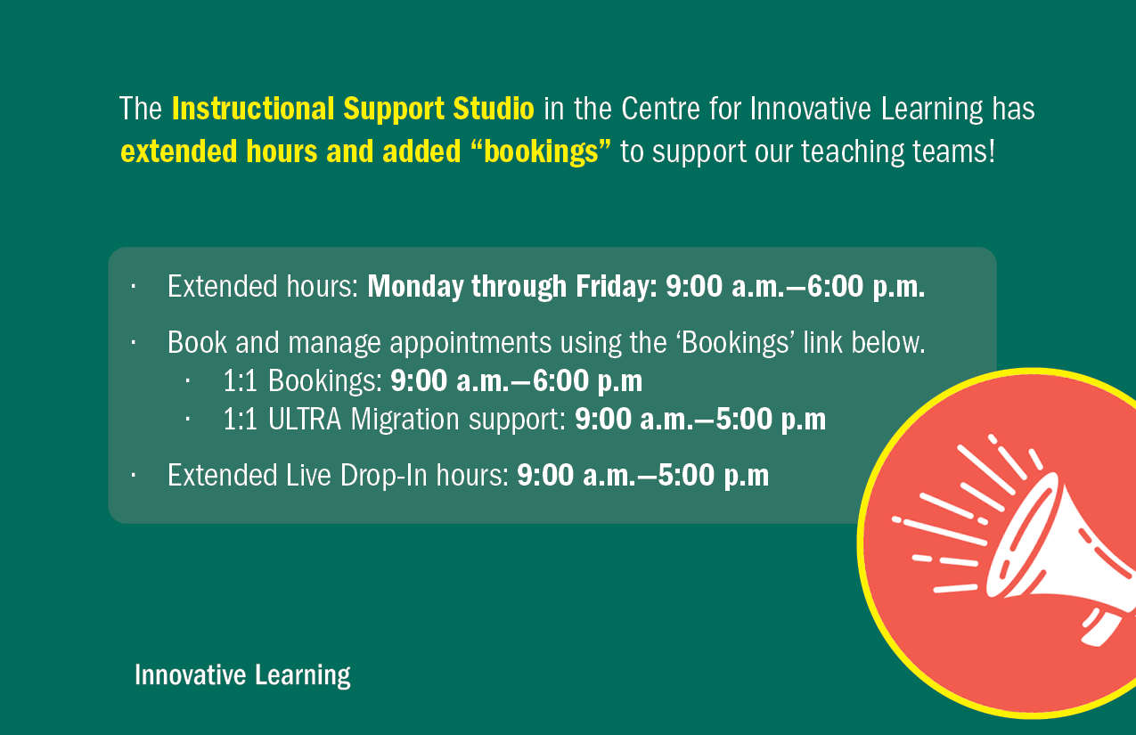 Instructional Support Studio Humber Communiqué